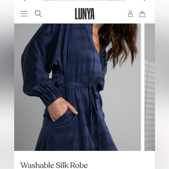Lunya Washable Silk Robe - Picture 4 of 5